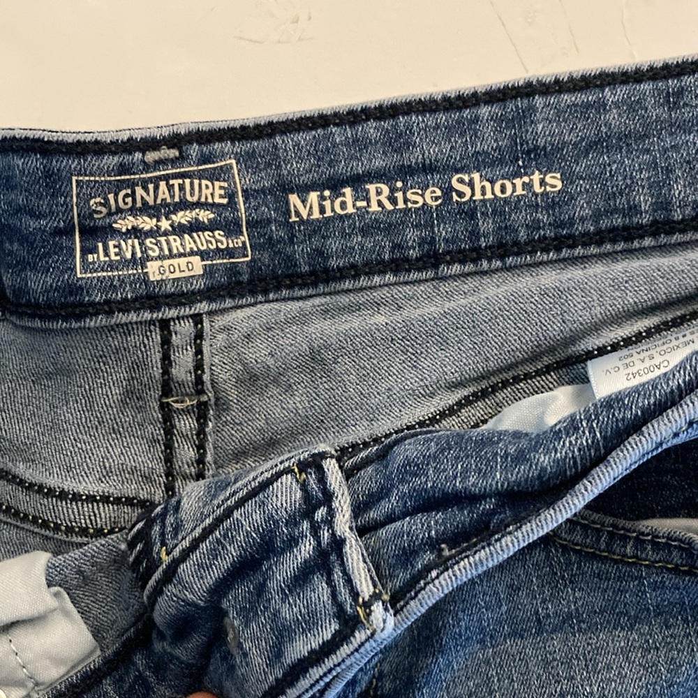 Levi’s mid rise jean shorts signature Levi Strauss gold denim 5 pocket 10 w30 - Picture 4 of 12